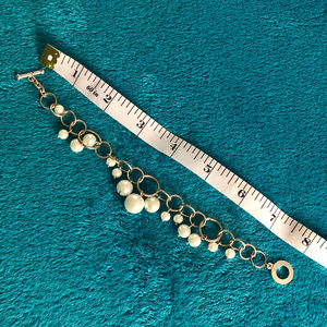 Jewelry - Silver Loop Chain Bracelet with Dangling Pearls Jewelry - Silver Loop Chain Bracelet with Dangling Pearls